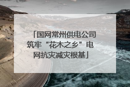 国网常州供电公司筑牢“花木之乡”电网抗灾减灾根基